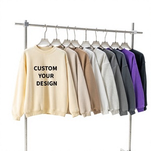 Sweat-shirt unisexe personnalisé à col rond, pull-over vierge pour impression de lettres, service OEM, anti-humidité, écologique, toutes saisons - Product Image 1