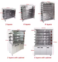 Poulet Brésilien BBQ Kebab Rôtissoire Grill Machine pour Maison Restaurant Cuisine Poulet Rôtissoire Four À Gaz