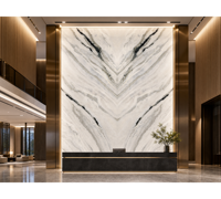Dalles de pierre frittée SH STONE, vente directe usine, 1600x2800x6mm, polies, aspect marbre Spring Dawn Lotus, dalles de pierre artificielle