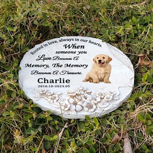 Köpek Severler İçin Zarif Anma Töreni, Altın Retriever Fotoğrafıyla Duygulu Evcil Hayvan Anma, Özelleştirilebilir İsim ve Tarihler - Product Image 3