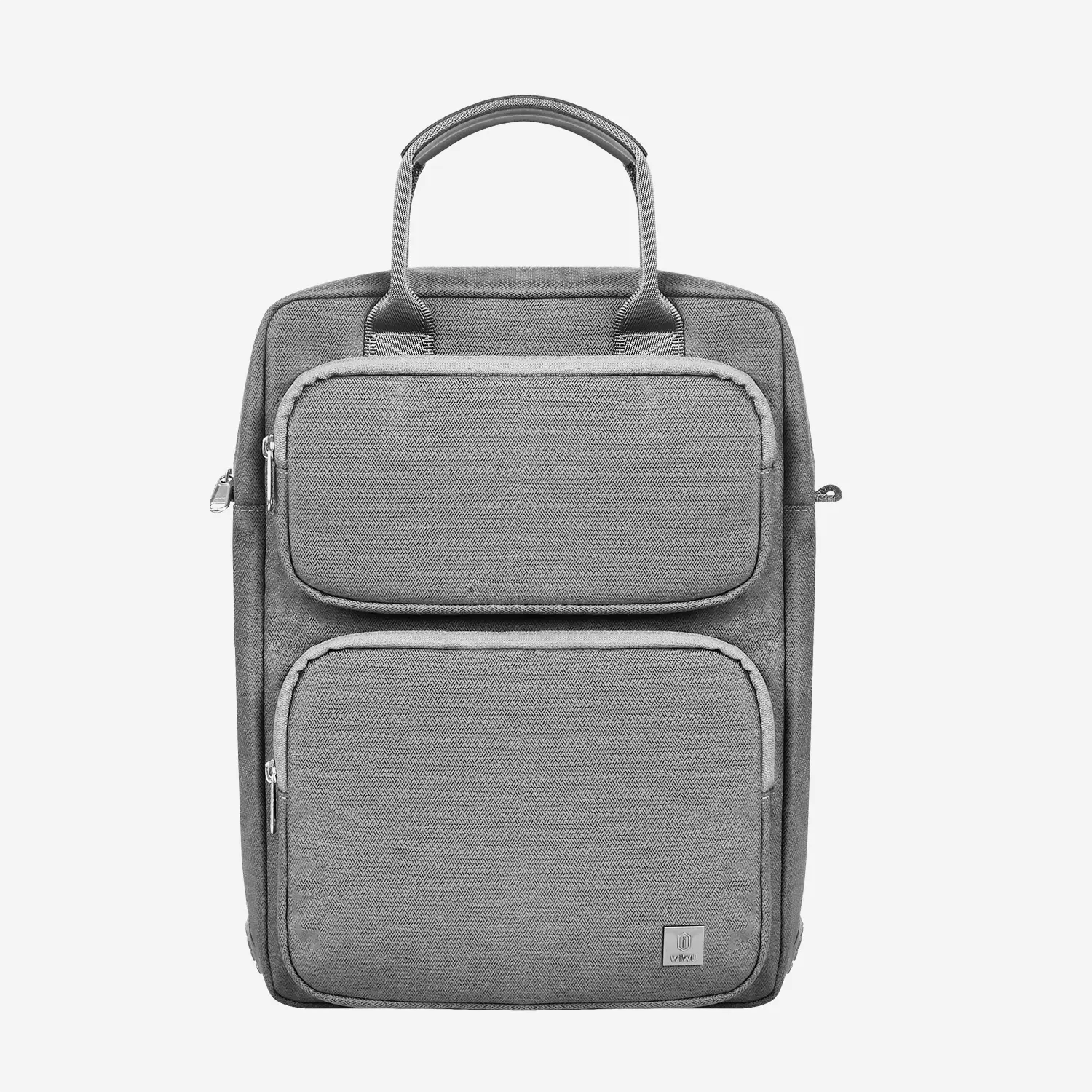WiWU Vertical Laptop Messenger Shoulder Bag for MacBook 11 14.2 Inch Black Notebook Bag with Zipper Pockets and Belt