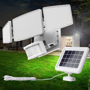 ไฟติดผนัง LED พลังงานแสงอาทิตย์กลางแจ้ง เซ็นเซอร์ตรวจจับความเคลื่อนไหว IP65 กันน้ำ 3000LM แสงเดย์ไลท์ 5000K ตัวเรือนพลาสติก ติดตั้งบนพื้นผิว - Product Image 2