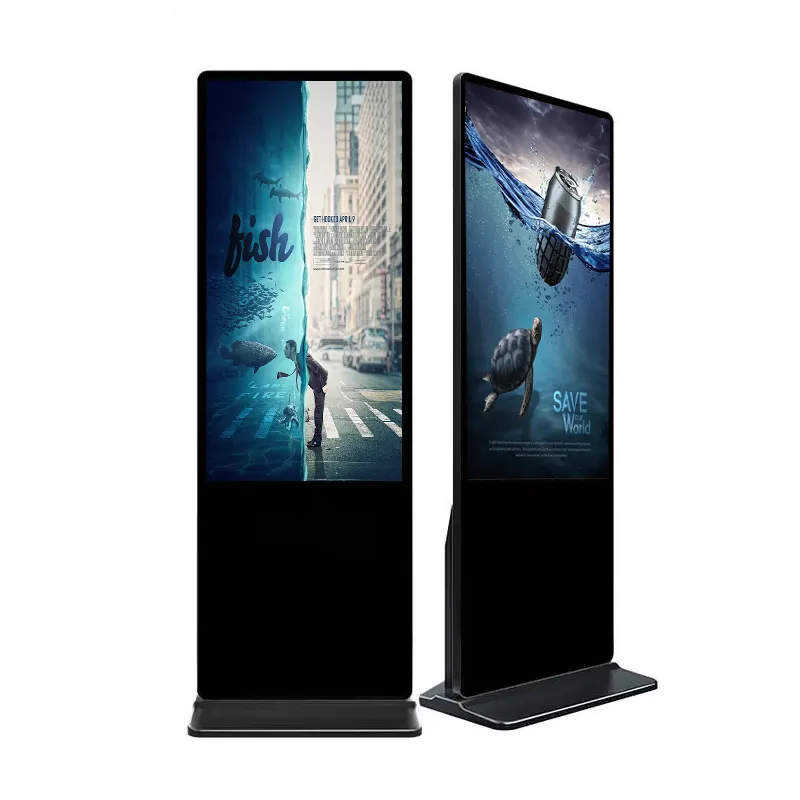 Indoor Floor Standing Digital Signage 55 Inch Lcd Totem led display Touch Screen Advertising Player Factory ODM