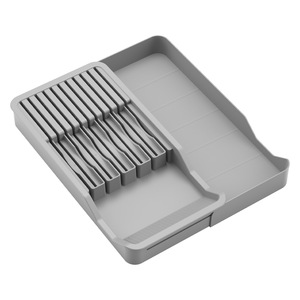 Boîte de rangement pour couteaux AOMS, organiseur de tiroir en plastique avec séparateurs pour couteaux et ustensiles de cuisine - Product Image 4