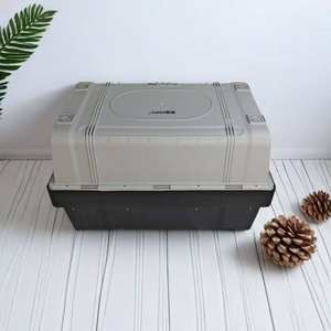 Cage de transport pliable pour chien pour coffre de SUV, robuste et antidérapante, en plastique et métal, non homologuée pour le transport aérien, pour chiens de taille moyenne et grande - Product Image 4