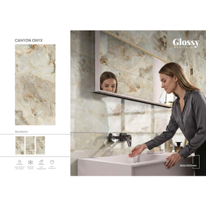 Azulejos de porcelana con aspecto de mármol Carrara Chicago Almond, 600x1200mm, 24x48in, para pisos y paredes, para proyectos. - Product Image 3