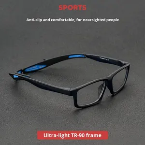 <span class=keywords><strong>Gafas</strong></span> de baloncesto ultraligeras TR con montura óptica para deportes al aire libre modelo anticolisión 12-1219 sólido para estudiantes fanáticos de diamantes - Product Image 2