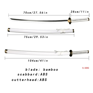Réplique d'arme de cosplay d'anime, version originale, technique des trois <span class=keywords><strong>épée</strong></span>s de <span class=keywords><strong>Zoro</strong></span>, Wado Ichimonji, <span class=keywords><strong>épée</strong></span> en bois - Product Image 5
