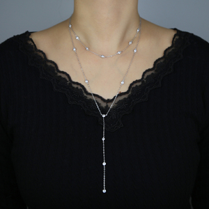 Collars Collier Multi Layer <strong>Necklace</strong> Extend Silver Rose <strong>Gold</strong> Plated <strong>Double</strong> Layer <strong>Necklace</strong> Fashion Women Choker - Product Image 6