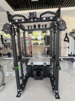 Tout-en-un Smith Machine Ultimate Home Gym Training System Multi-Functional Squat Rack Bench Barbell Plates for Exercise