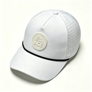Gorra de Béisbol de Lona de Poliéster Perforada con Láser de 6 Paneles con Bordado Personalizado, Gorra de Golf de Secado Rápido para Deportes al Aire Libre - Product Image 5
