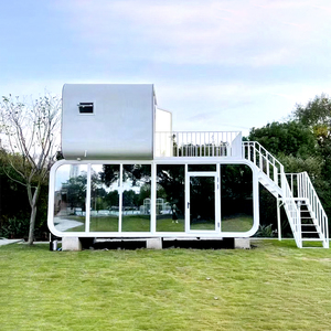 Vente chaude Maison capsule moderne en acier de Chine, mini-maison de luxe, 20 pieds, 40 pieds, <span class=keywords><strong>chambre</strong></span> <span class=keywords><strong>d</strong></span>'hôtes, villa, salon modulaire préfabriqué, cabane Apple - Product Image 3