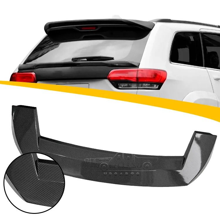 Haosheng Bodykit Manufactory ABS Carbon Fiber Rear Roof Wing Spoiler For JEEP Grand Cherokee 2014 2015 2016 2017 2018 2019 2020