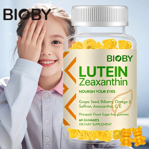 Bioby OEM Gommose per Bambini con Luteina, Zeaxantina, Vitamina E, Mirtillo, Astaxantina e Ananas, Senza Zucchero, 60 Pezzi, per la Salute degli Occhi - Product Image 1