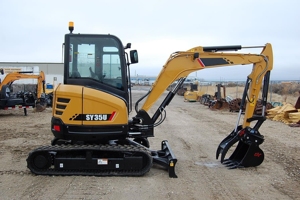Mini-excavatrice sur chenilles SY35U de 3,5 tonnes, micro-pelleuse chinoise économique pour travaux de terrassement en Bolivie - Product Image 2