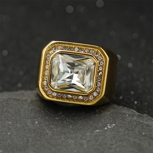 Popular <b>Men</b> <b>Rings</b> Stainless Steel Personalized Jewelry <b>Ring</b> rainbow Diamond <b>Rings</b> for <b>Men</b> - Product Image 2