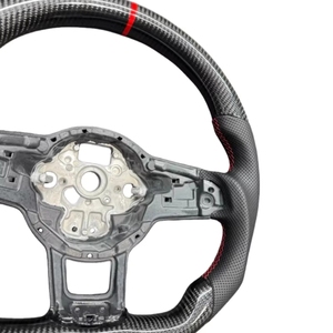 Volante Deportivo Personalizado de Cuero y Fibra de Carbono para Golf MK7/7.5/6/5 <span class=keywords><strong>GTI</strong></span>/GTS/GTD/GTE/R CC R-Line - Product Image 3