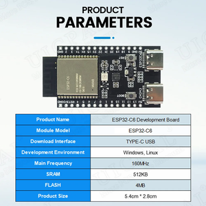 ESP32 C6 Wifi 6 Module Development Board for Linux <strong>Win</strong> 160MHz RISC-V 4MB 8MB Flash <strong>Internet</strong> of Things Type-C ESP32-C6-WROOM1 - Product Image 4