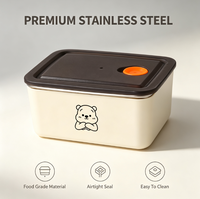 600ml voedselveilige roestvrijstalen bewaardoos voor voedsel, bento lunchbox voor koelkast, opslag van fruitresten, keuken