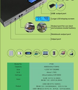 อลูมิเนียมอัลลอยด์<span class=keywords><strong>60000</strong></span> Mah Power Bank สำหรับรถยนต์สำหรับโทรศัพท์มือถือแล็ปท็อป12V 10A LCD แหล่งจ่ายไฟแบบพก<span class=keywords><strong>พา</strong></span> - Product Image 6