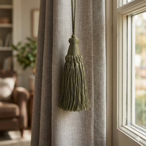 Olive Green Tassel Decorative Fringe 100% Rayon Hanging Ornament for Home Decor Curtain <b>Tieback</b> Keychain Charm - Product Image 3