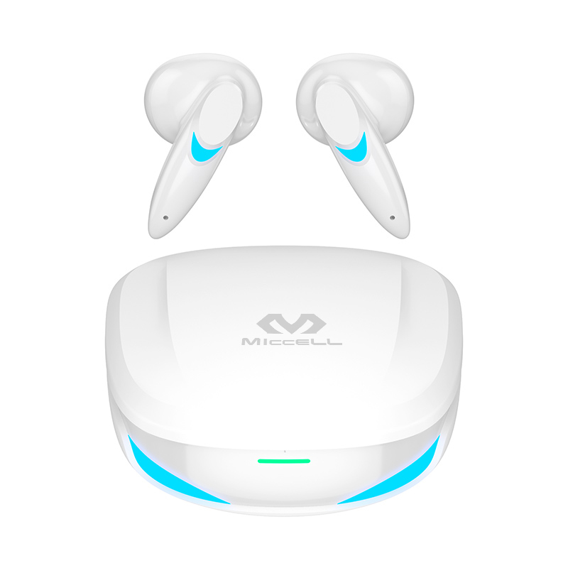 High bass gaming eabuds with microphone rgb led light TWS bt earphone headset wireless gaming earbuds