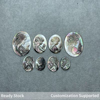 Perhiasan Mutiara Asli Motif Gadis Vintage Ukiran CNC Laris Manis untuk Kalung & Gelang DIY