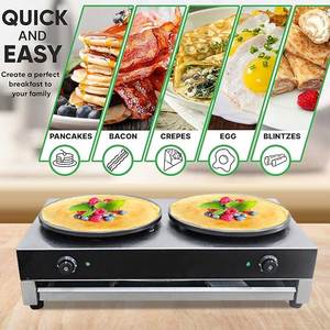 Nouvelle crêpière commerciale à gaz crêpière avec Double poêle antiadhésive ronde crêpière plaque chauffante Machine à crêpes à gaz - Product Image 5