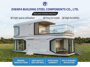 Maison conteneur modulaire de luxe préfabriquée en forme de capsule spatiale pour <span class=keywords><strong>location</strong></span> en station balnéaire en bord de lac et prête à être expédiée - Product Image 6