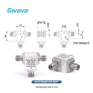 RF circulator với 17dB cô lập 5watts điện và 2.92 mét nữ để sử dụng từ 18GHz đến 26.5Ghz - Product Image 3