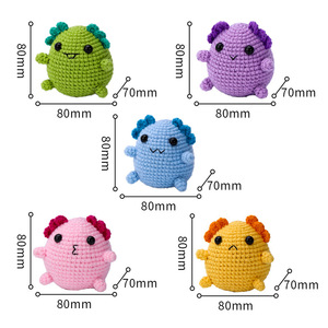 Kit de Ganchillo para Tejer Peluches de Newt Coloridos de Dibujos Animados, para Principiantes y Adultos, para Regalos Hechos a Mano, Decoración de Habitaciones, Adornos para Automóviles - Product Image 2