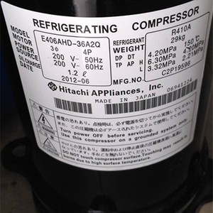 คอมเพรสเซอร์ทำความเย็นฮิตาชิ รุ่น E406AHD-36A2 แบบสโครล สำหรับเปลี่ยนในเครื่องปรับอากาศ - Product Image 3