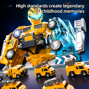 <span class=keywords><strong>Robot</strong></span> transformable en plastique personnalisé, modèle magnétique DIY, jouet unisexe, <span class=keywords><strong>robot</strong></span> transformable pour les enfants de 3 ans et plus - Product Image 3