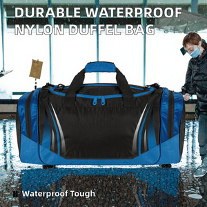 Heavy Duty 600D Polyester <b>Waterproof</b> Travel <b>Duffel</b> <b>Bag</b> Sports Gym Fitness <b>Bag</b> with Durable Zipper Closure and Storage - Product Image 2