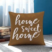 Housse de coussin géométrique marron, housse de coussin bohème moderne, canapé de ferme « Home Sweet Home », décoration intérieure de chambre à coucher