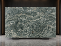 Dalles de marbre dolomite bleu Pacifique, pierre naturelle polie, pour îlots de cuisine, comptoirs, tables à manger et meubles-lavabos de salle de bain