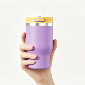 Mug de voyage isotherme moderne en acier inoxydable à double paroi, écologique, avec paille, pour le camping – Durable et élégant - Product Image 4