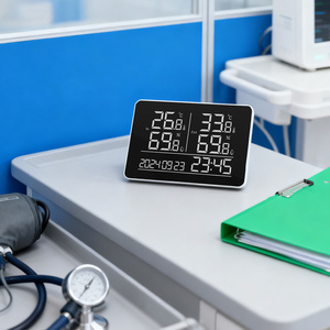Hygromètre et thermomètre numériques intérieur/extérieur avec surveillance améliorée de la température et de l'humidité pour un aperçu météorologique <span class=keywords><strong>fiable</strong></span> - Product Image 3
