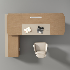 Escritorio de oficina ejecutivo moderno y personalizado en forma de L Diseño de madera <span class=keywords><strong>MFC</strong></span> duradero con material MDF para uso en la oficina - Product Image 6