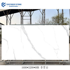 3200*1600*6mm Matt trắng thiêu kết đá tấm đá cẩm thạch nhìn sứ ngói phổ biến kích thước lớn tường sàn thiết kế cho phòng khách - Product Image 2