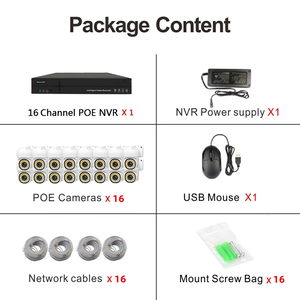 TSEye 4K 16CH 8MP NVR Kit POE Security Camera CCTV Surveillance <b>System</b> With 16 Cameras Full Color Night Vision IP66 Waterproof - Product Image 3