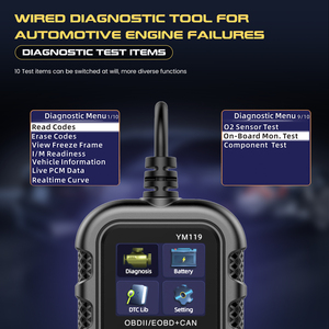 เครื่องมือวินิจฉัยเครื่องยนต์รถยนต์ Podofo OBD 12V หน้าจอ 1.8 นิ้ว ทดสอบข้อมูลเครื่องยนต์ได้อย่างแม่นยำ พร้อมอัปเดตซอฟต์แวร์ฟรีอย่างมีประสิทธิภาพ - Product Image 3