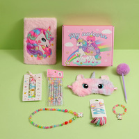 NOUVEAU Coffret cadeau licorne pour enfants Coffret cadeau d'anniversaire pour filles Coffret de papeterie mignon Accessoires de bijoux pour enfants