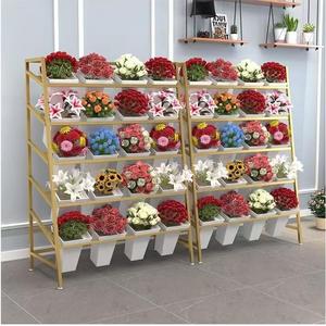 Nhiều lớp kim loại hoa đứng Kệ siêu thị cho hoa hiển thị trong cửa hàng cho đám cưới và sử dụng nhà - Product Image 5