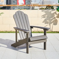 avec porche avant Ensemble d'été Chaise de jardin extérieur au bord de la piscine Chaise Adirondack en plastique HDPE en bois