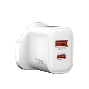 อะแดปเตอร์ชาร์จไฟแบบติดผนัง 20W PD Type C พร้อมพอร์ต USB A+C สำหรับโทรศัพท์รุ่น 17 16 15 14 13 12 11 - Product Image 6