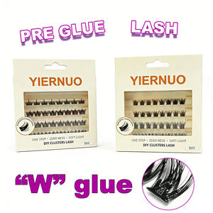 कोरियन हस्तनिर्मित pbt स्व-चिपकने वाला प्री-बॉन्ड क्लस्टर लैश अनुकूलन वाली निजी प्रेस-ऑन पलक - Product Image 2