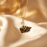Fábrica de Joyería Source, Collar con Colgante de Gemas Brillantes Chapado en Oro Rosa, Servicio OEM ODM para Joyería de Moda de Lujo