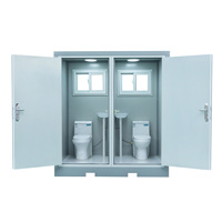 Toilettes préfabriquées en panneaux sandwich d'acier détachables pour maison, respirantes, écologiques, design moderne, emballage plat