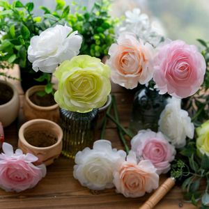 Rose artificielle de qualité supérieure PJ1150 en vrac, avec une tête de 12 cm de diamètre, couleur caramel, rouille poussiéreuse, orange brûlé, pour <span class=keywords><strong>la</strong></span> décoration d'automne et de luxe - Product Image 3